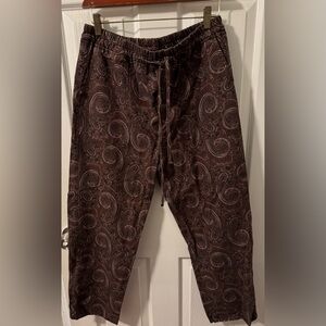 Zara Brown Paisley women Joggers